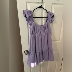 Ruched flutter sleeve Abercrombie dress